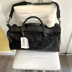English Leather Black Duffel Bag
